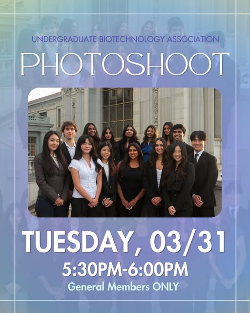 Flyer for UBA's Spring professional photoshoot